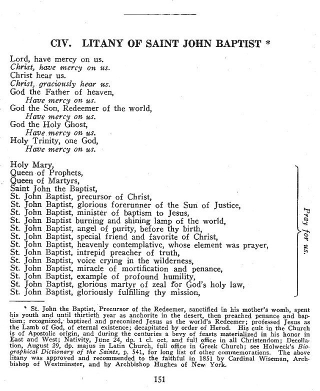 Litany of St. John 1