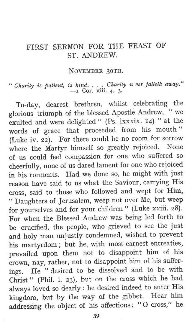 1st Sermon St. Andrew 1