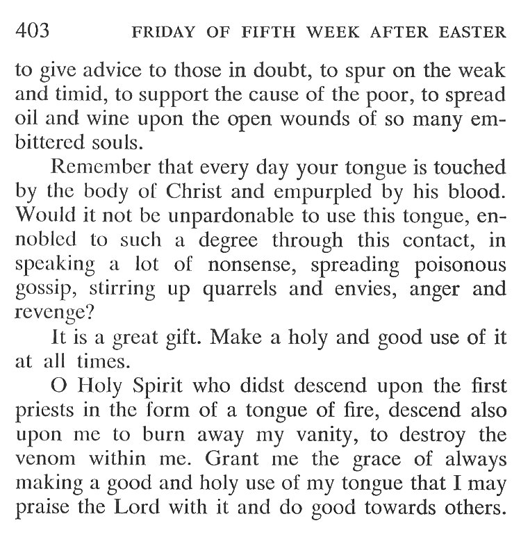 Thursday Fifth Week after Easter Breviary Meditation 5